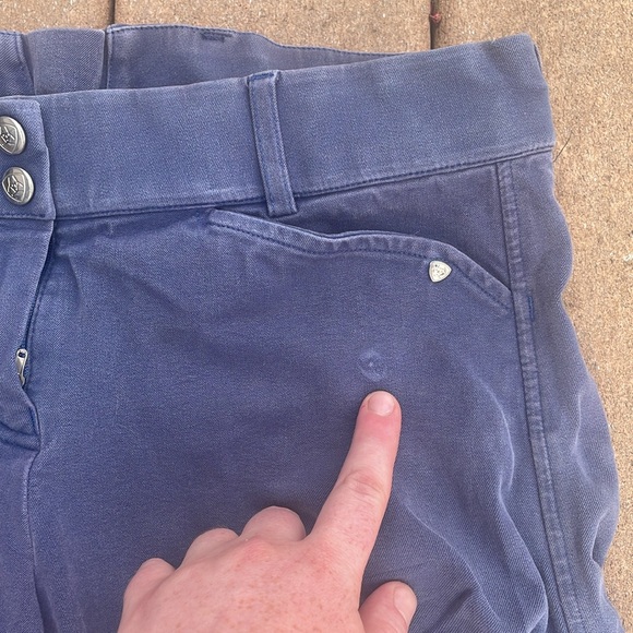 Ariat Heritage Navy Riding Breeches - Size 30R - Picture 4 of 8